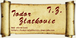 Todor Zlatković vizit kartica